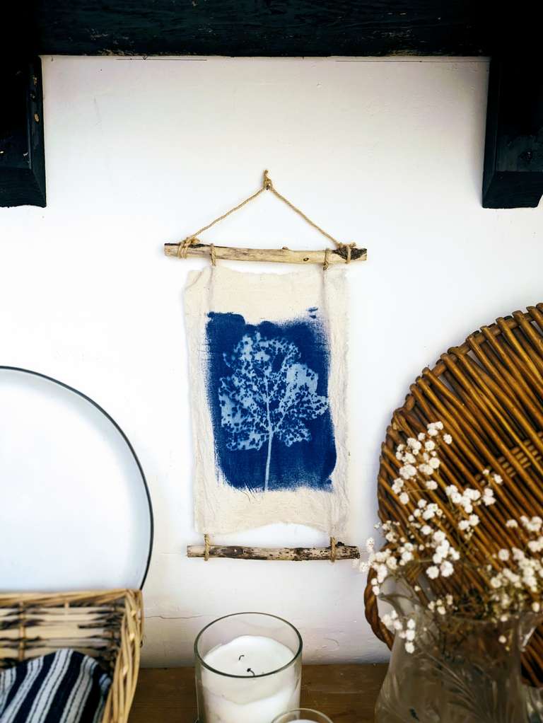 Wall hanging cyanotype 