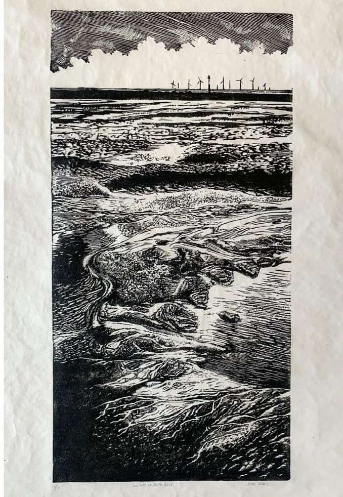 Print of a beach